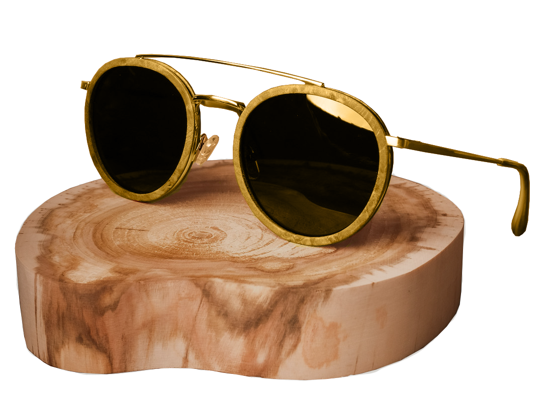 lunette sur support en bois